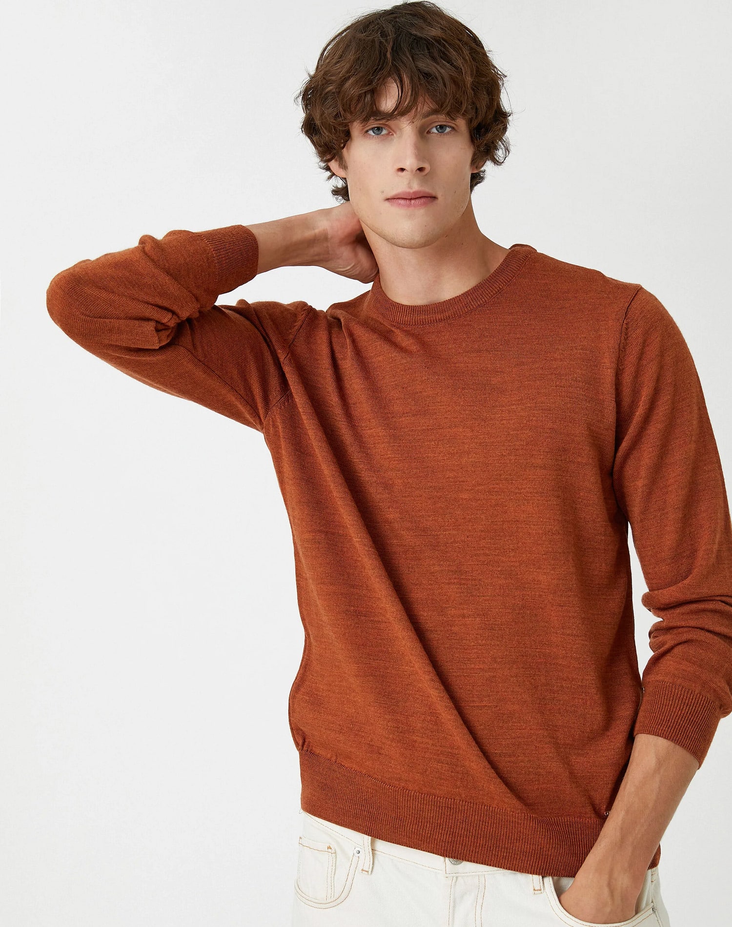 Gray Knitwear Sweater Crew Neck - Görsel 2