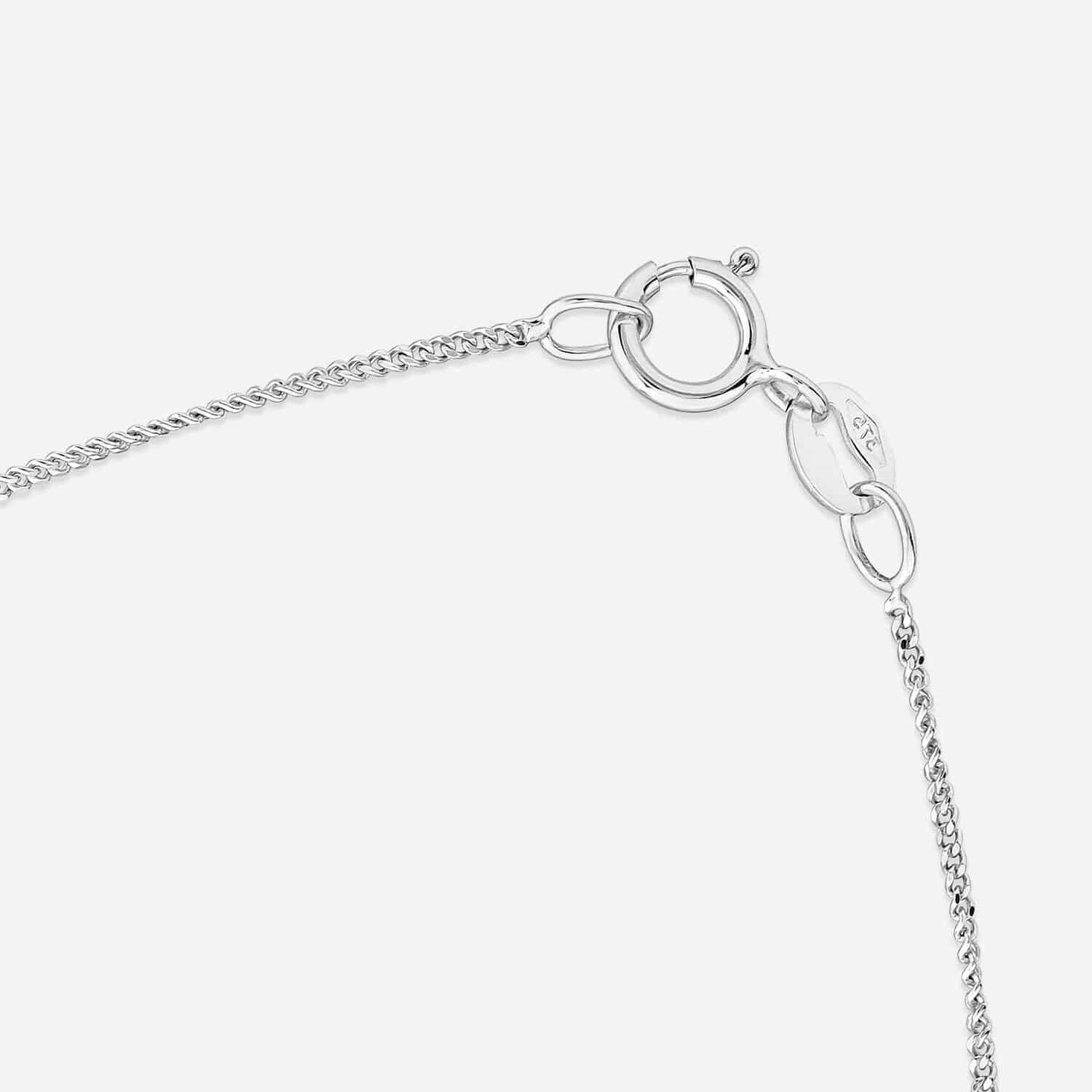 9ct White Gold 0.04ct Top Diamond & Freshwater Pearl Pendant - Görsel 4