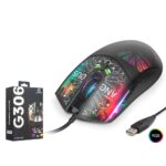 GOOD PRO G306C RGB Gaming Mouse 7200 DPI Soyut Art Desenli Siyah