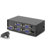 HADRON HDX1278 VGA Splitter 200 MHz 1 Giriş 4 Çıkış Siyah