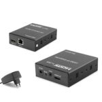 HADRON HDX1301 HDMI IP Extender H.264 Loop Out IR 1080p 60 Hz 150 m Siyah