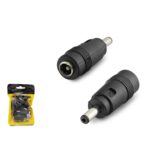 HADRON HDX1315 DC Jack Dönüştürücü 5.5×2.5 mm Soket 4.0×1.35 mm Fiş 10 Adetli Paket Siyah