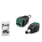 HADRON HDX1337 DC Jack Dönüştürücü 5.5×2.1 mm Klemensli 10 Adetli Paket Siyah