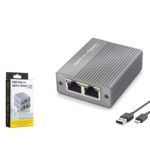 HADRON HDX1412 Gigabit Ethernet Switch 3 Port Type C Güç Girişli Gri