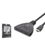 HADRON HDX1439 HDMI Switch 4K Kablolu 3 Giriş 1 Çıkış Siyah
