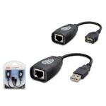 HADRON HDX5008 USB RJ45 Extender Uzatıcı Seti 45 m Siyah