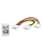HADRON HDX5526 Molex Power Çoklayıcı Kablosu 2 in 1 Beyaz