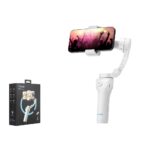 HADRON M01 3 Eksenli Gimbal Selfie Çubuğu AI Takipli Işıklı Bluetooth Tripod Beyaz