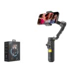 HADRON M02 3 Eksenli Gimbal Selfie Çubuğu AI Takipli Bluetooth Tripod Siyah