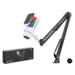 HADRON M835W Gaming RGB Mikrofon Seti Boom Mikrofon Kolu Type-C 192kHz 24Bit Beyaz