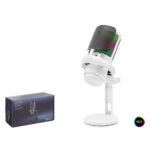 HADRON ME6PW Gaming RGB Masaüstü Mikrofon Type-C 192kHz 24Bit Beyaz