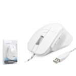 NODAR ND1209W USB Ergonomik Ofis Mouse 3600 DPI 7 Tuş Beyaz