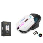 MKESPN W19 Tri Mode RGB Gaming Mouse 10000 DPI 7 Tuş Makro 1000Hz Siyah Beyaz
